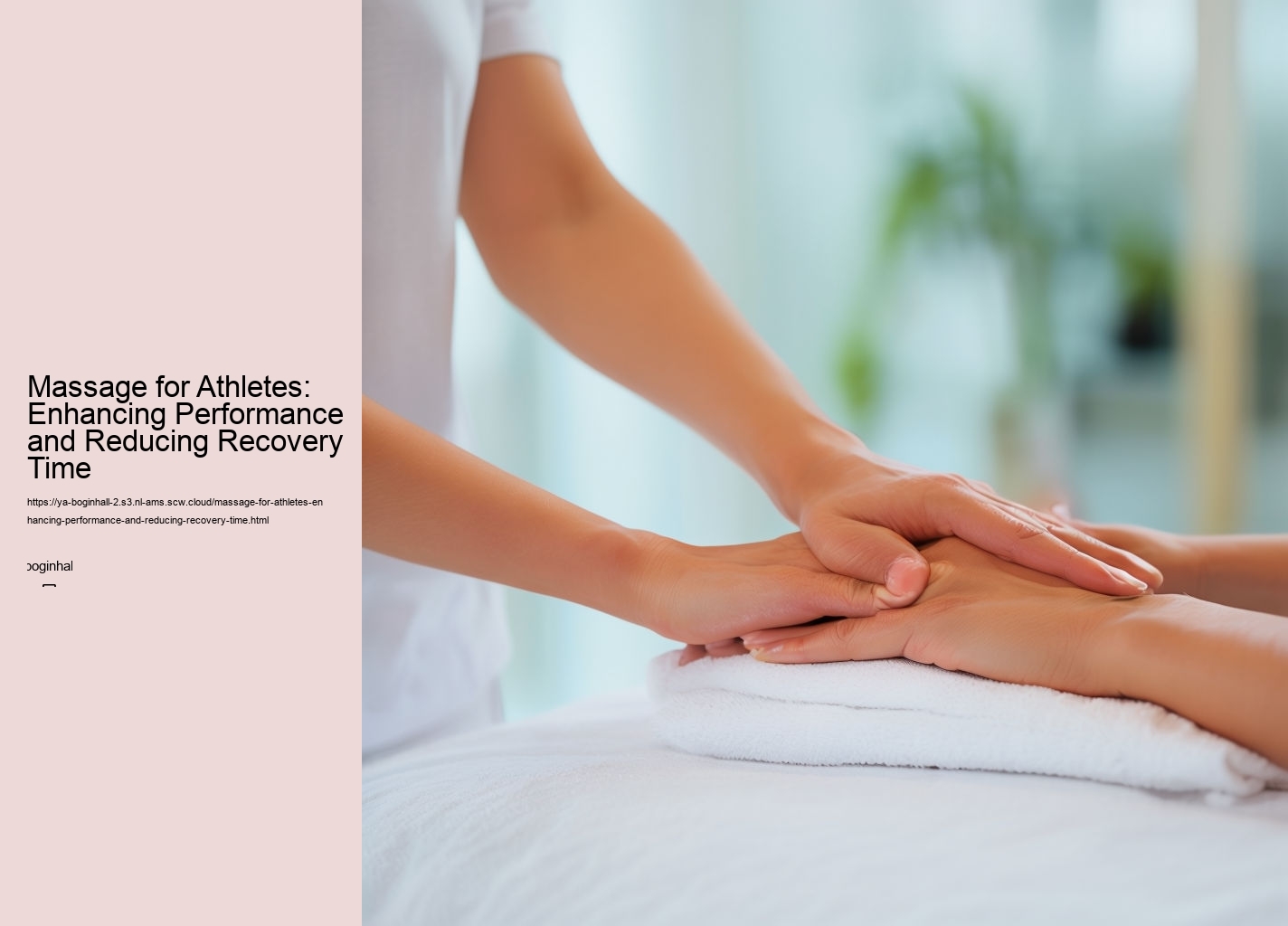 Massage for Athletes: Enhancing Performance and Reducing Recovery Time